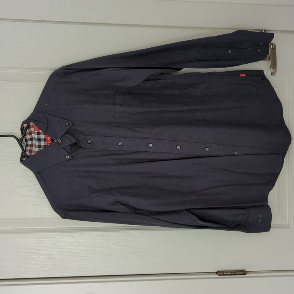 Izod Dark Blue Long Sleeve Button Down S